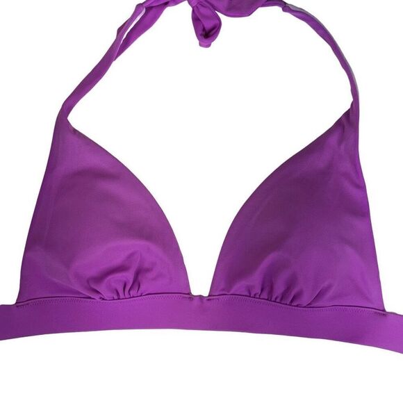 Victoria’s Secret 2 Bikini Tops Solid Purple & Black Size Small - Picture 3 of 8